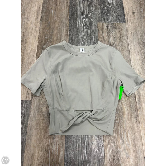 Athletic Top Short Sleeve By Lululemon In Beige, Size: 4