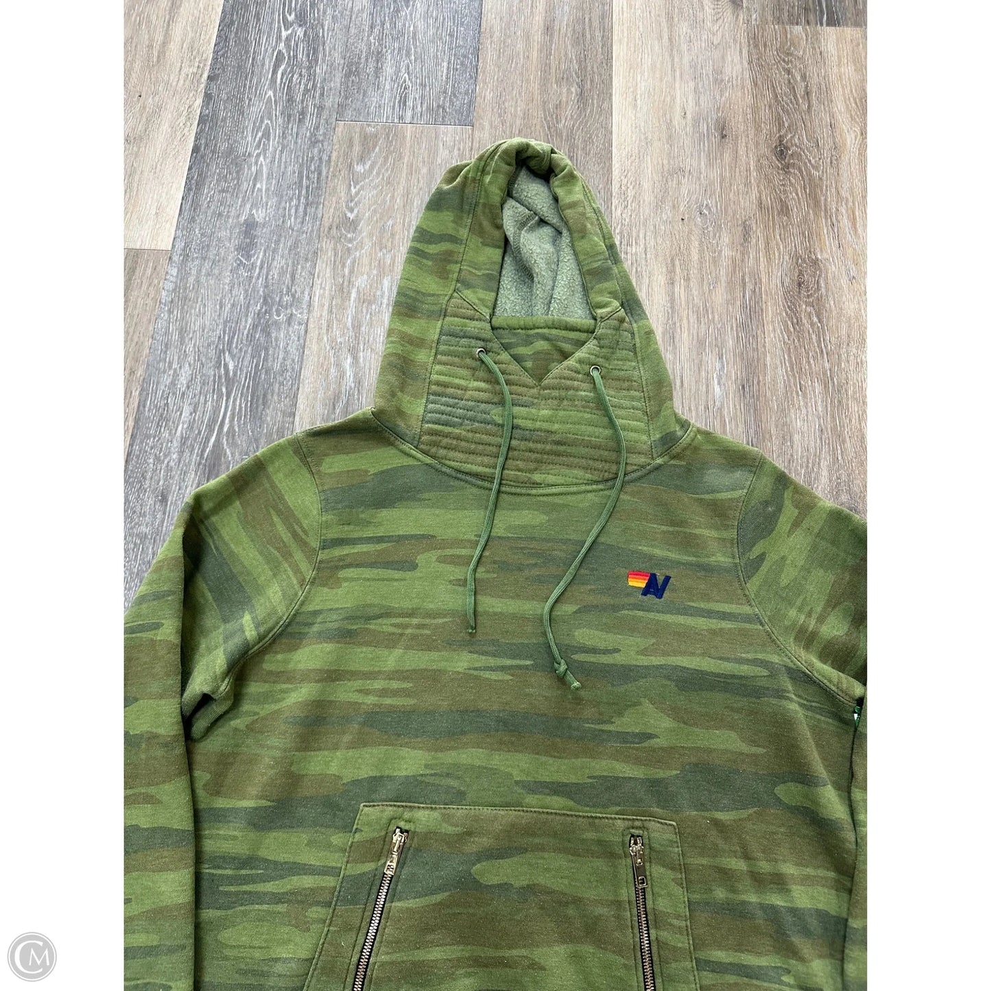Sweatshirt Hoodie By Aviator Nation In Camouflage Print, Size: L
