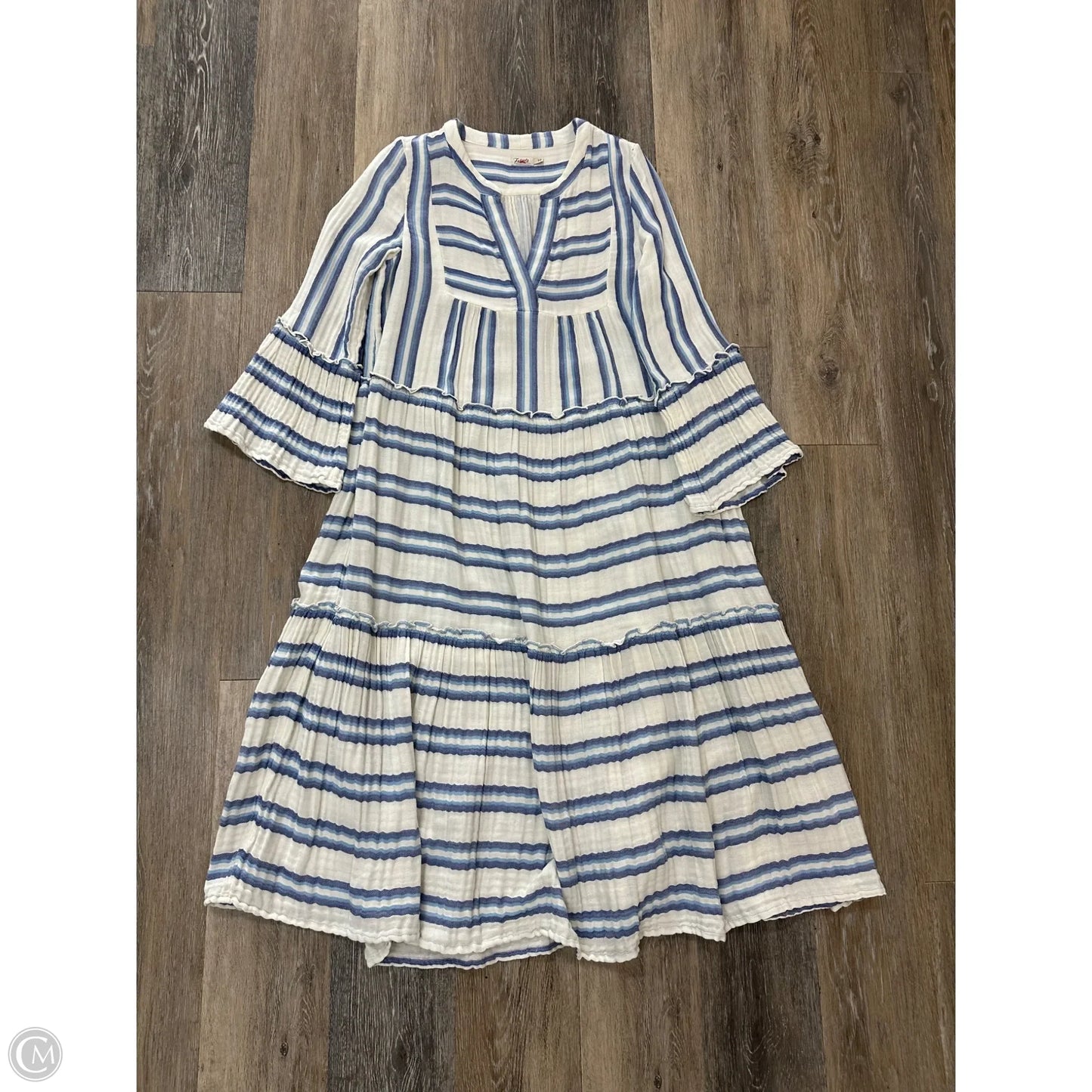 Dress Casual Maxi By Faherty In Striped Pattern, Size: S