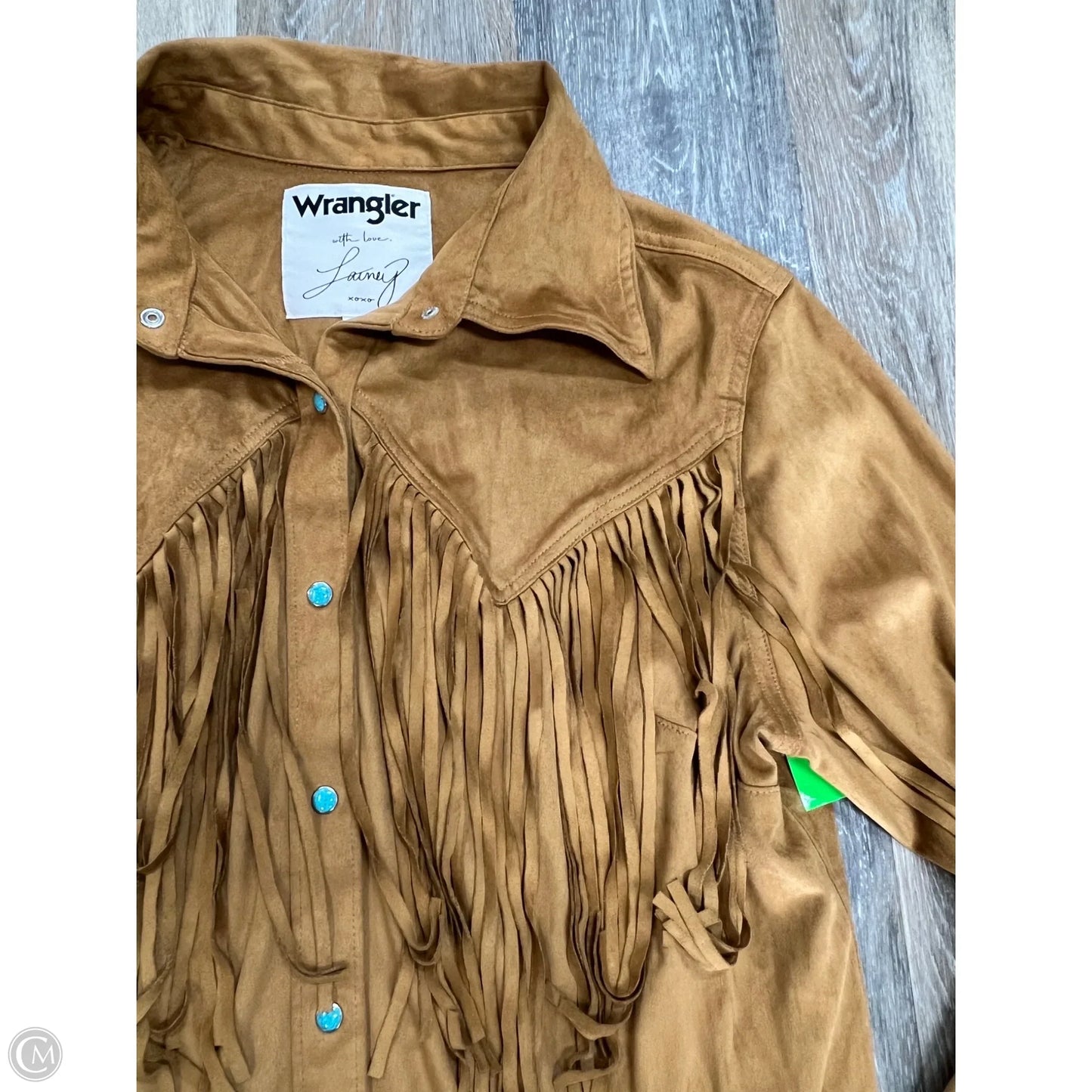 Jacket Shirt By Wrangler x Lainey Wilson In Tan, Size: Xl