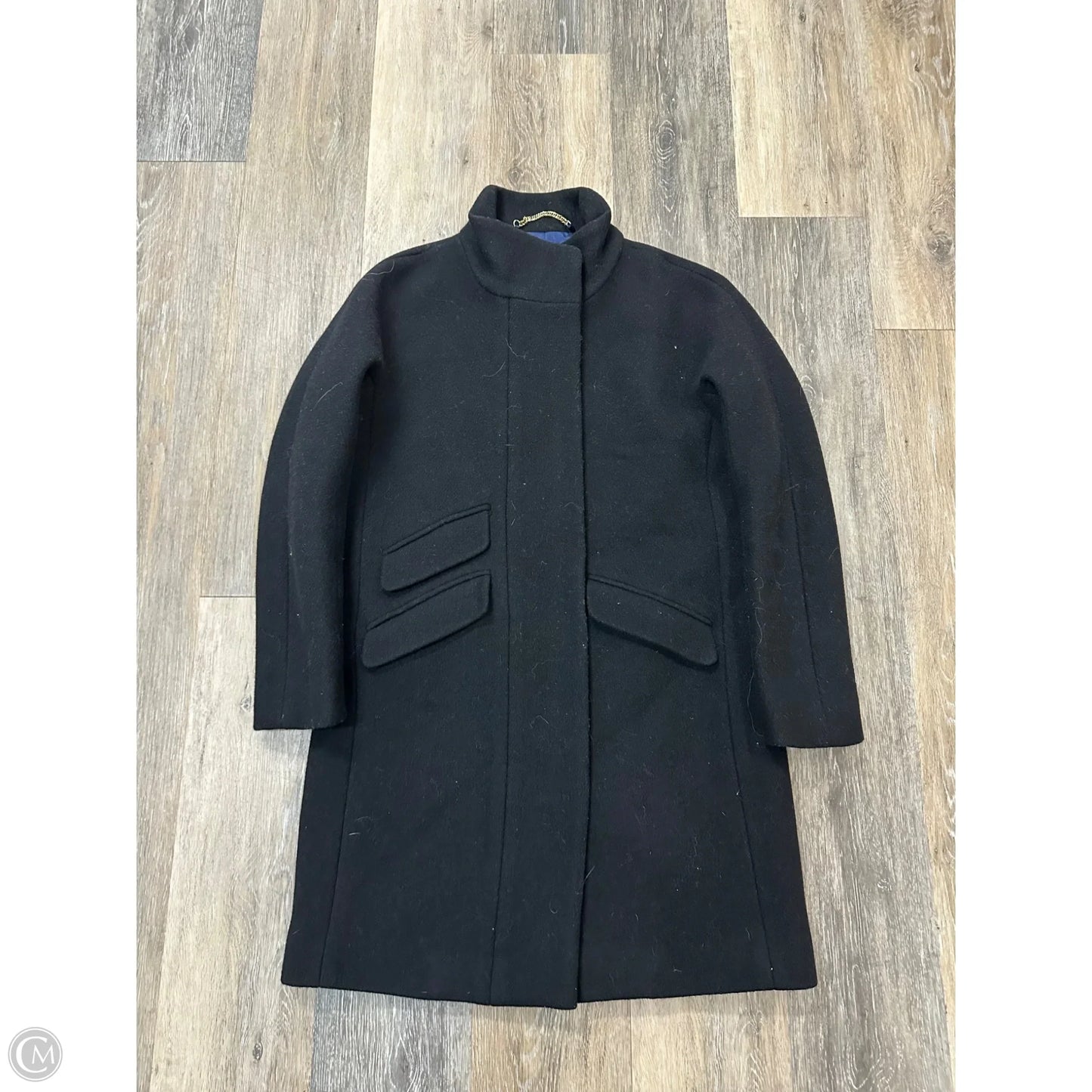 Coat Peacoat By J. Crew In Black, Size: 0p