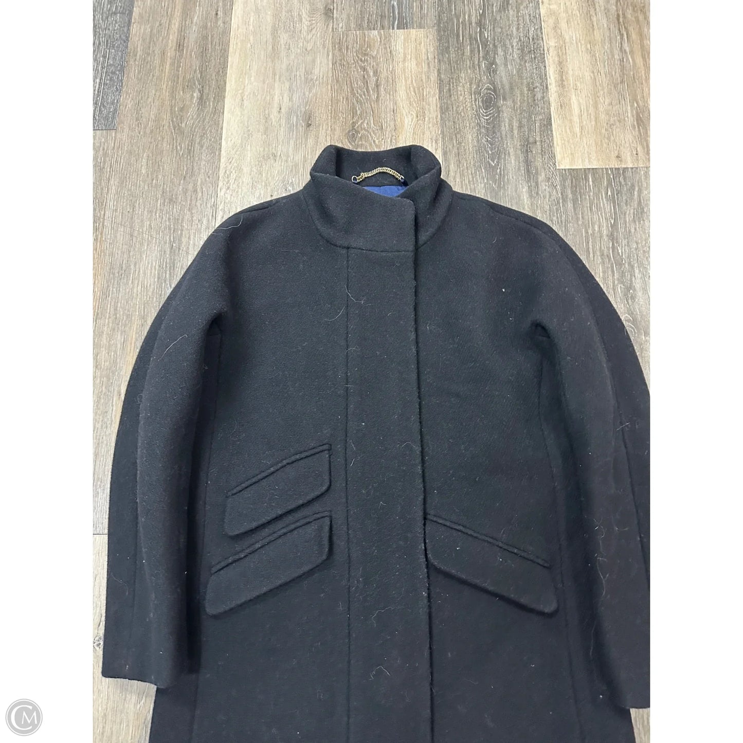 Coat Peacoat By J. Crew In Black, Size: 0p