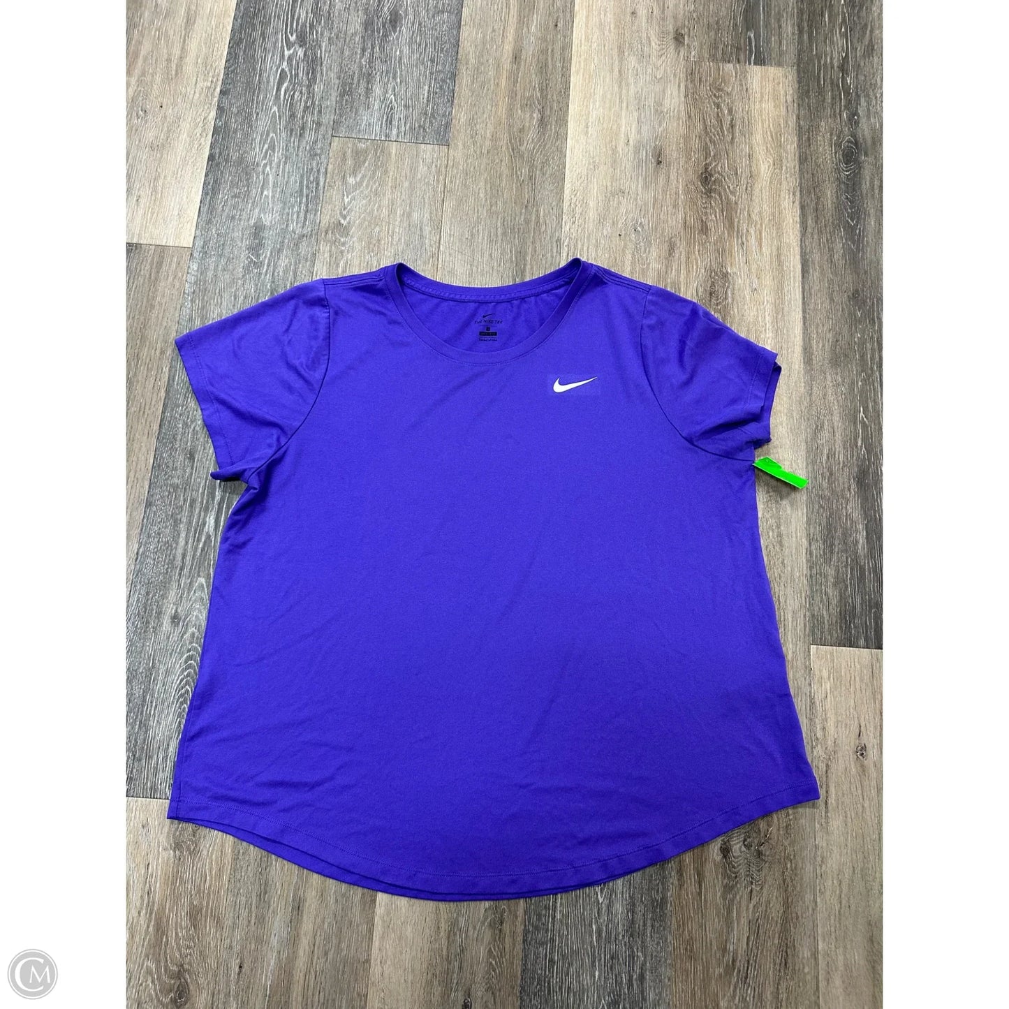 Athletic Top Short Sleeve By Nike Apparel In Purple, Size: 1x
