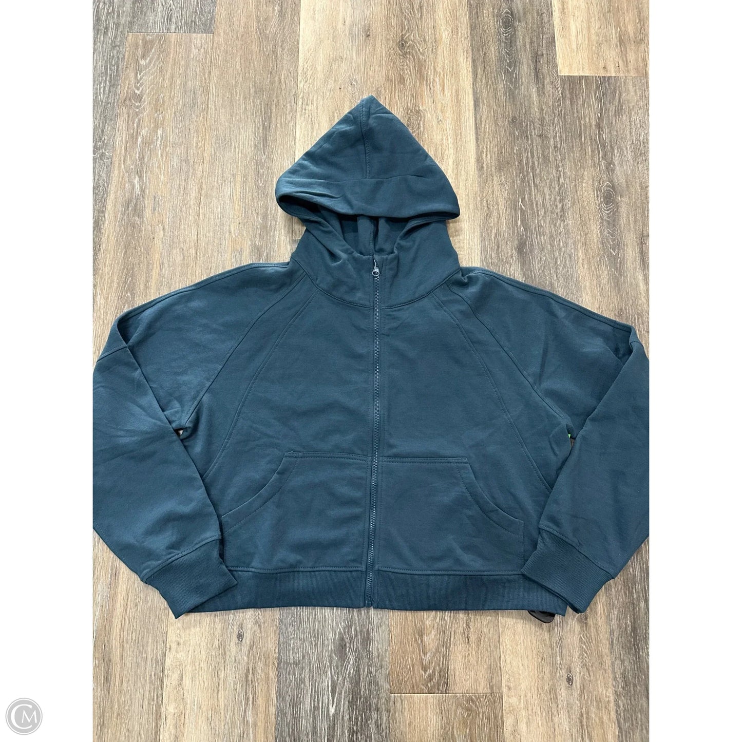 Athletic Sweatshirt Hoodie By Mono B In Blue, Size: M