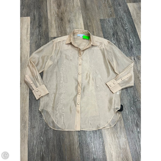 Blouse Long Sleeve By Antonio Melani In Beige, Size: 0