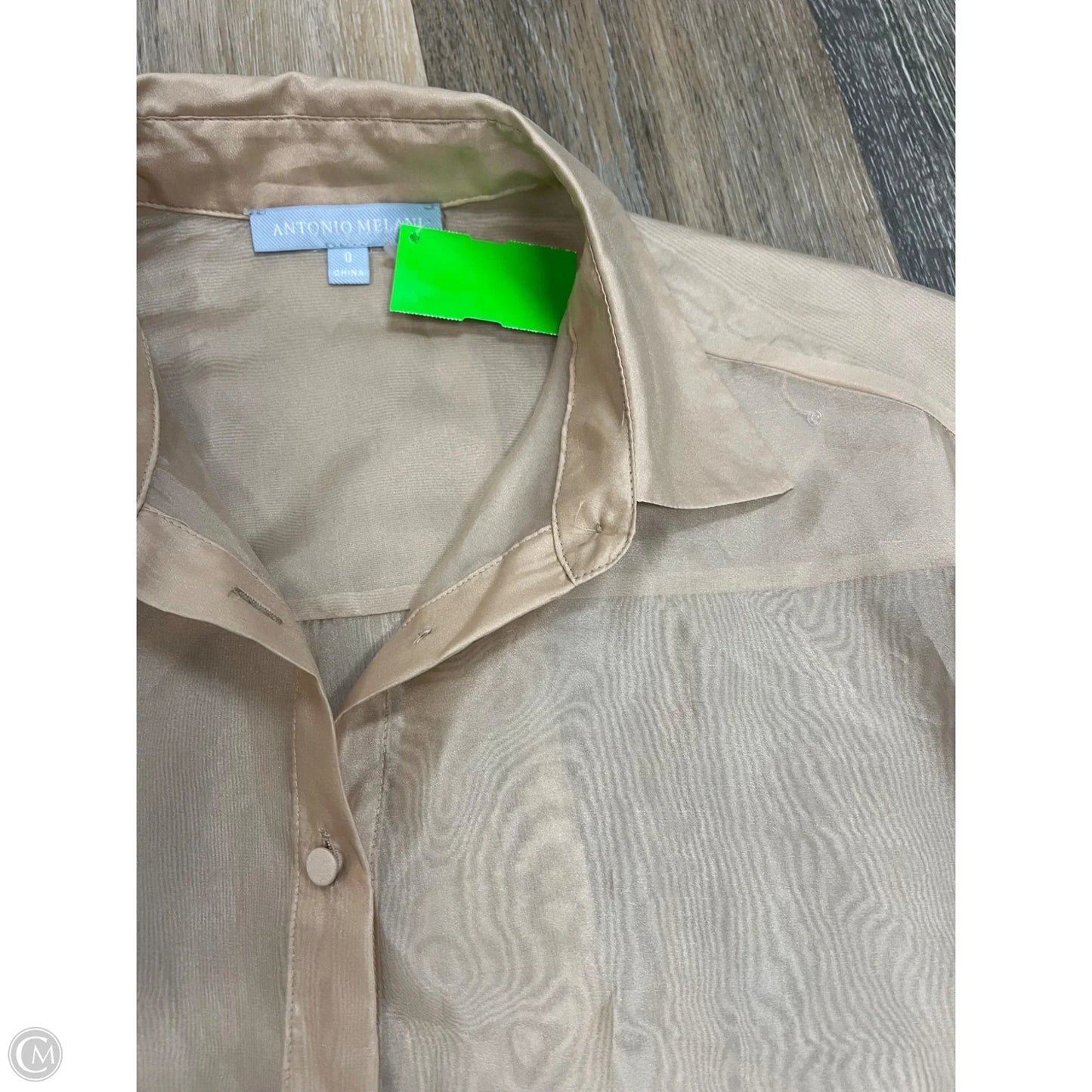 Blouse Long Sleeve By Antonio Melani In Beige, Size: 0