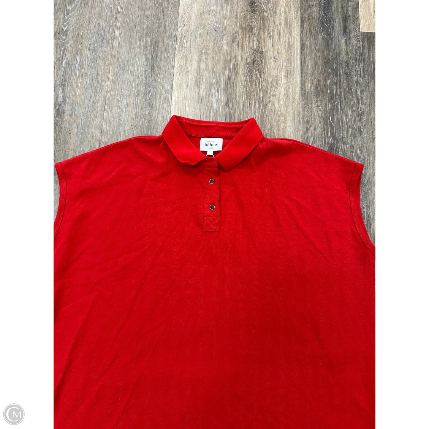 Top Short Sleeve By Bohme In Red, Size: Xl