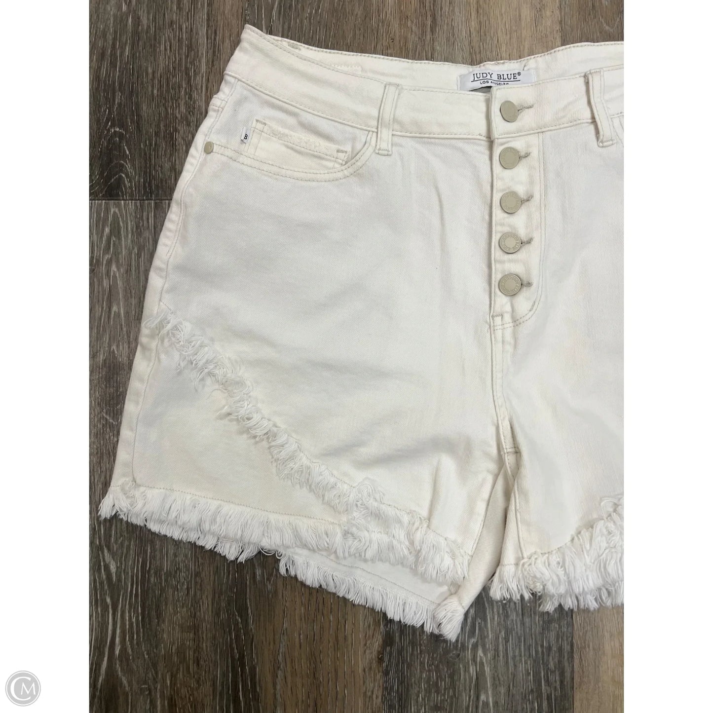 Shorts By Judy Blue In Cream Denim, Size: 1x