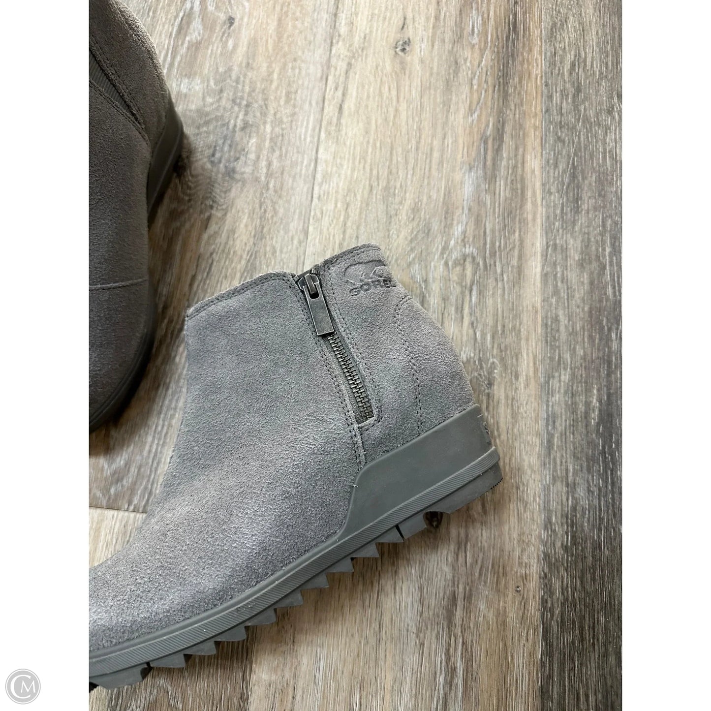 Boots Ankle Heels By Sorel In Grey, Size: 7.5