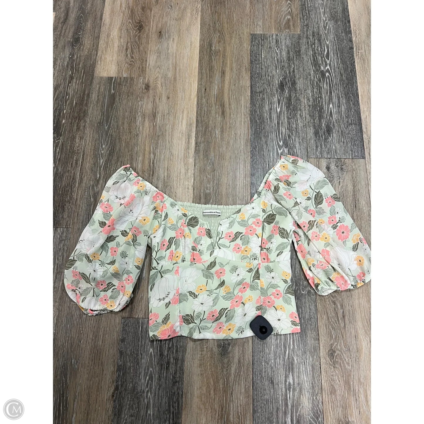 Blouse Long Sleeve By Abercrombie And Fitch In Floral Print, Size: M