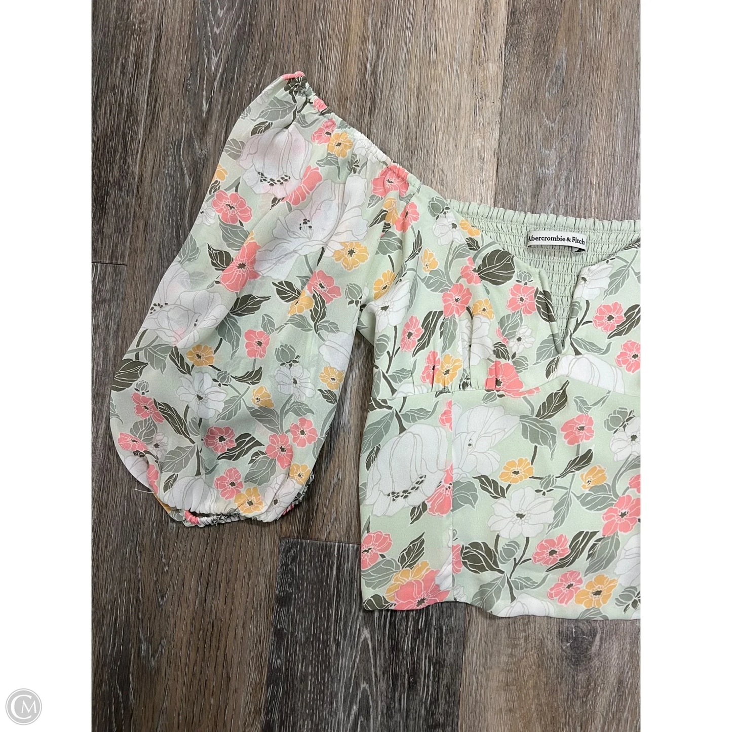Blouse Long Sleeve By Abercrombie And Fitch In Floral Print, Size: M
