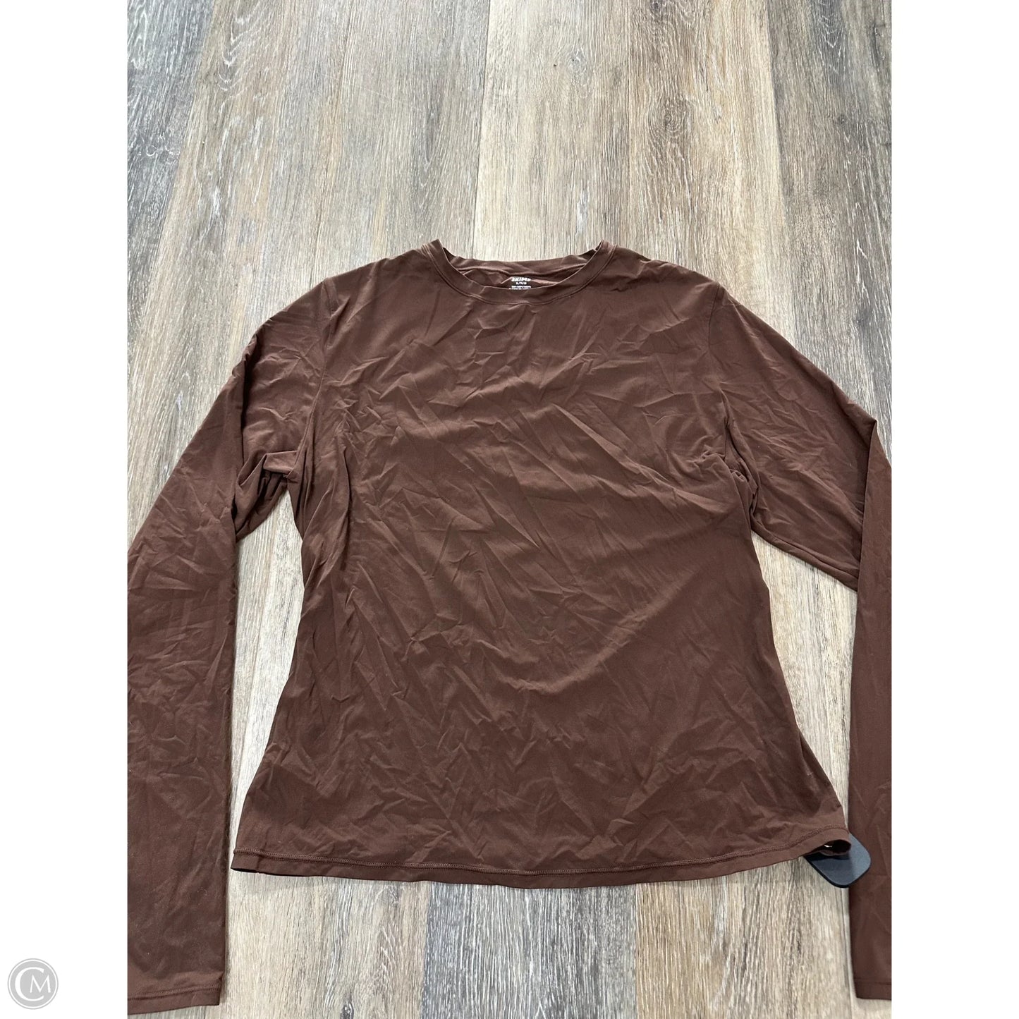 Top Long Sleeve By Skims In Brown, Size: Xl