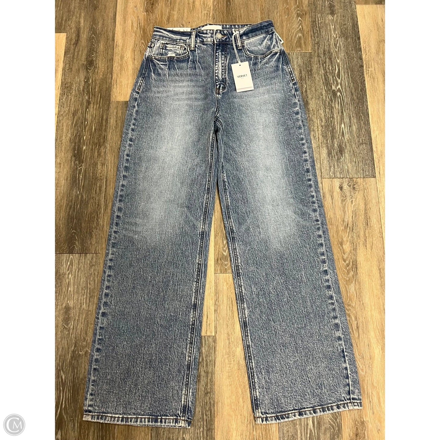 Jeans Wide Leg By Vervet In Blue Denim, Size: 6