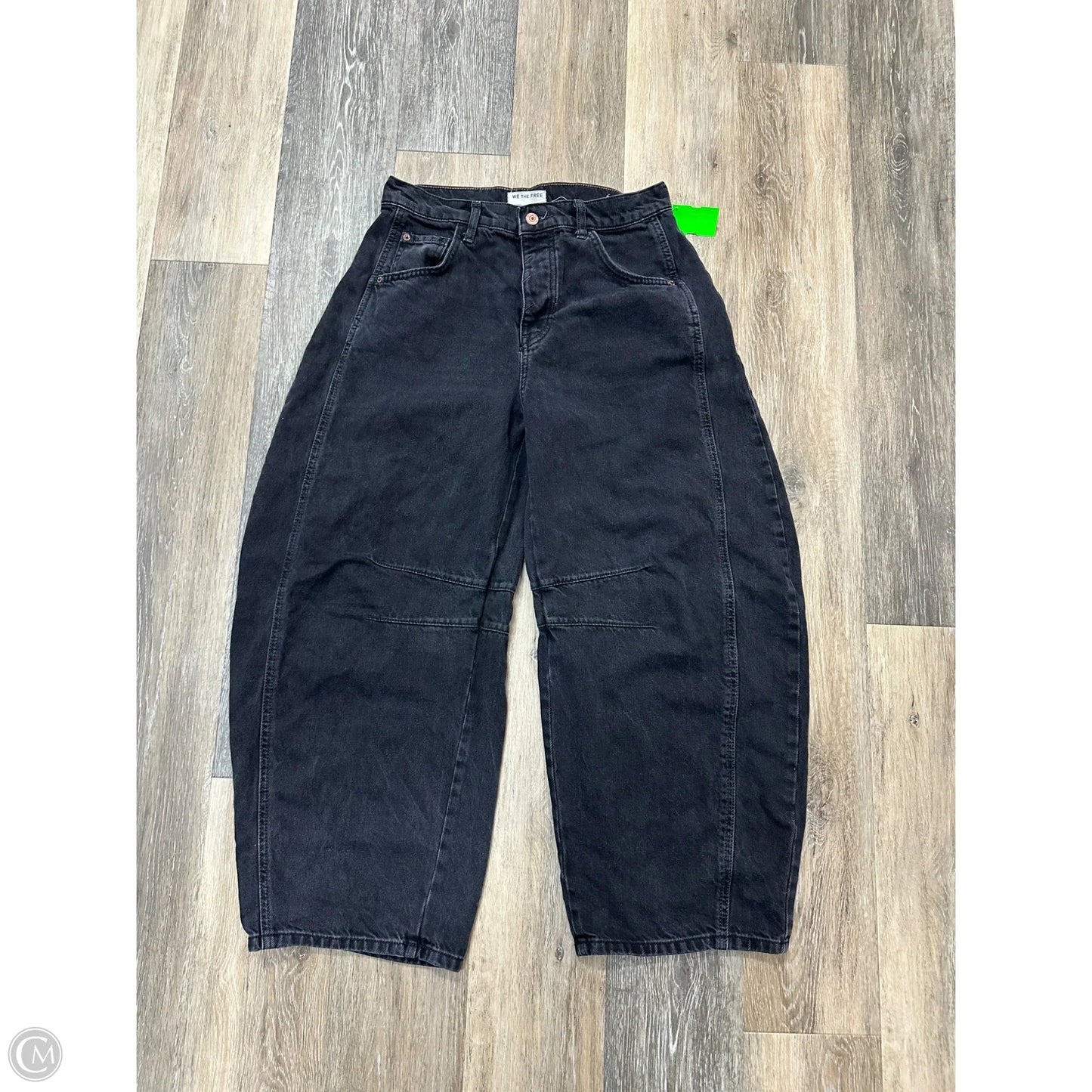 Jeans Wide Leg By We The Free In Black Denim, Size: 4
