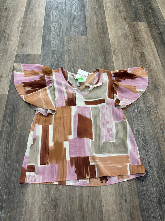 Pinkbrown Top Short Sleeve Entro, Size S