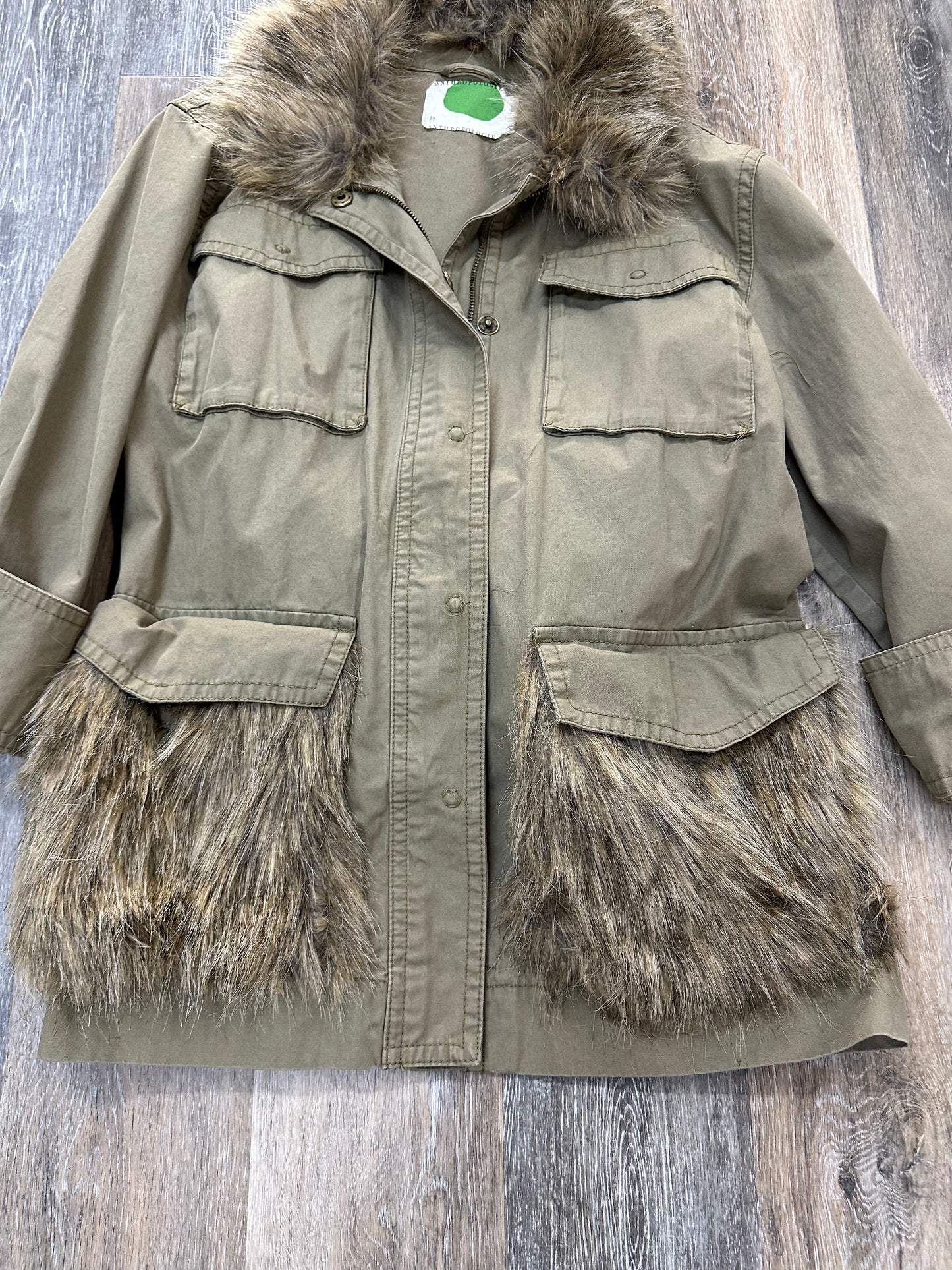 Jacket Utility By Anthropologie In Green, Size: L