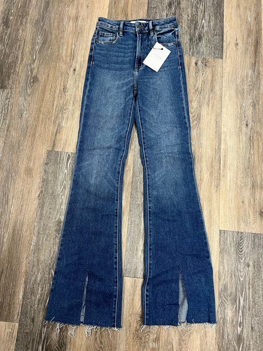 Blue Denim Jeans Flared Hidden, Size 0/24