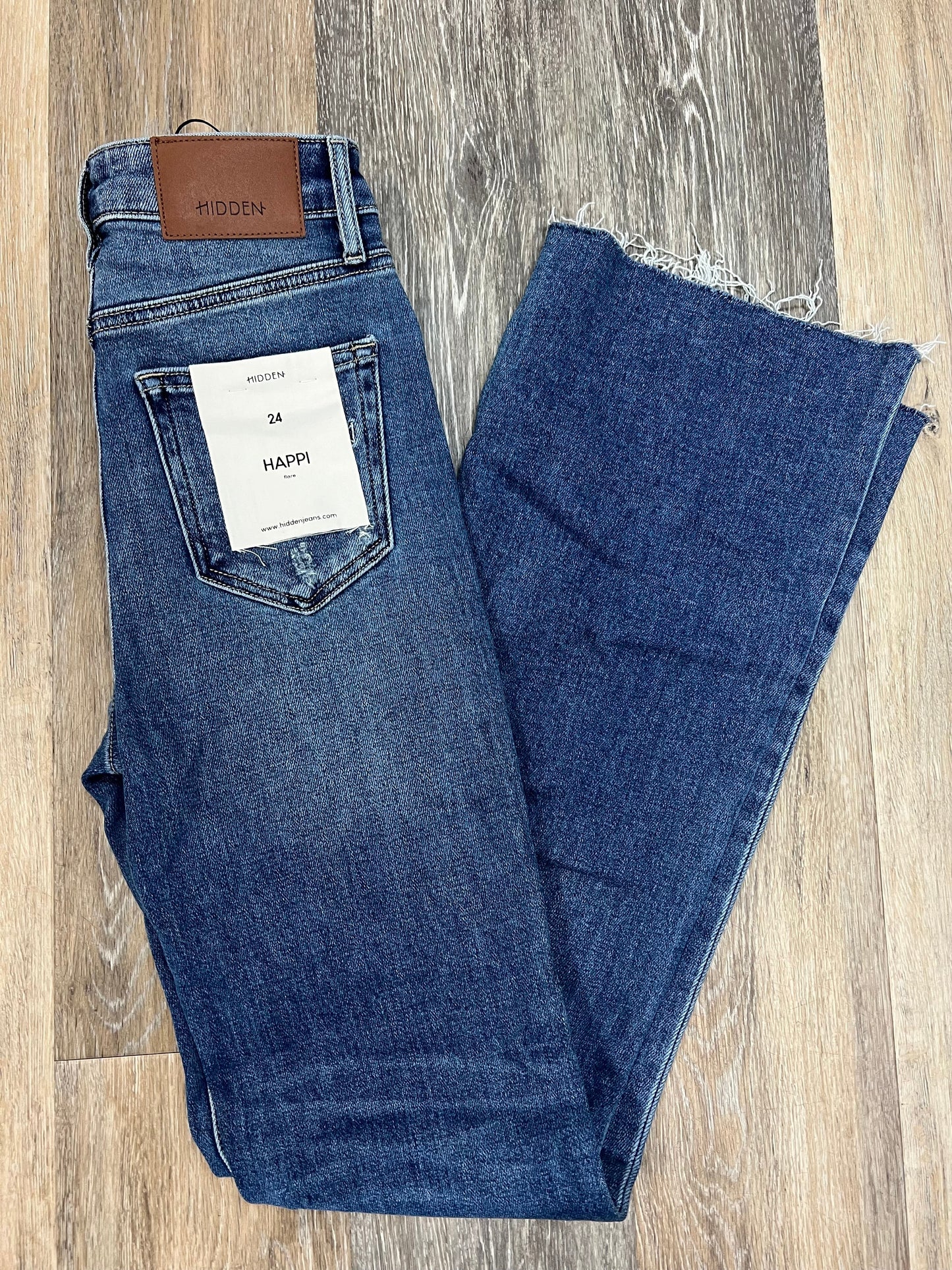 Blue Denim Jeans Flared Hidden, Size 0/24