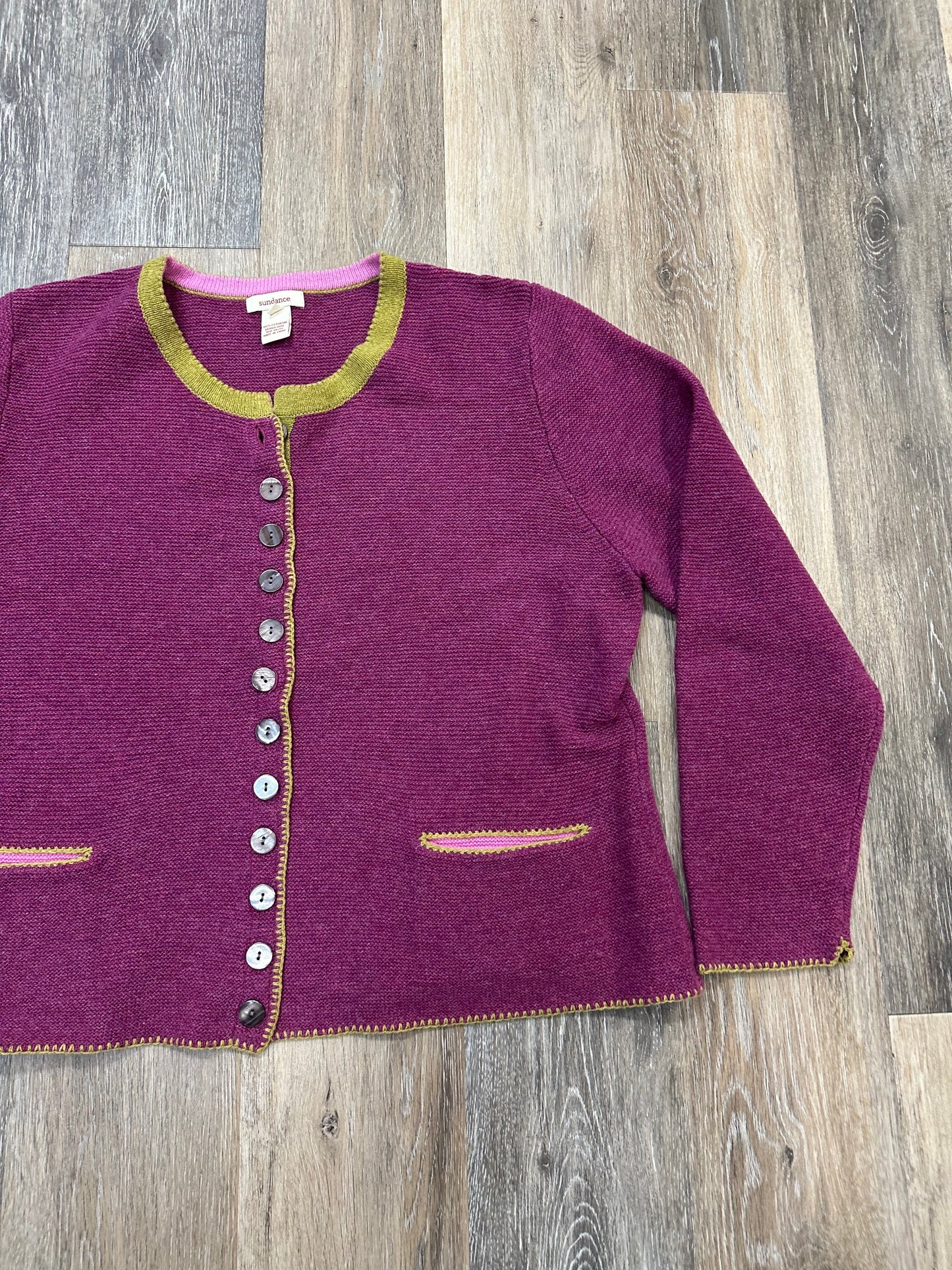 Sweater Cardigan By Sundance In Pink, Size: Xl