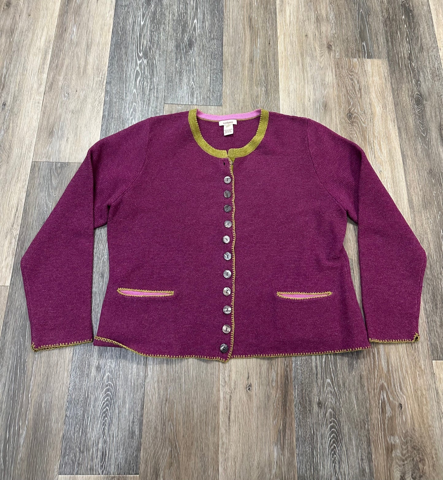 Sweater Cardigan By Sundance In Pink, Size: Xl