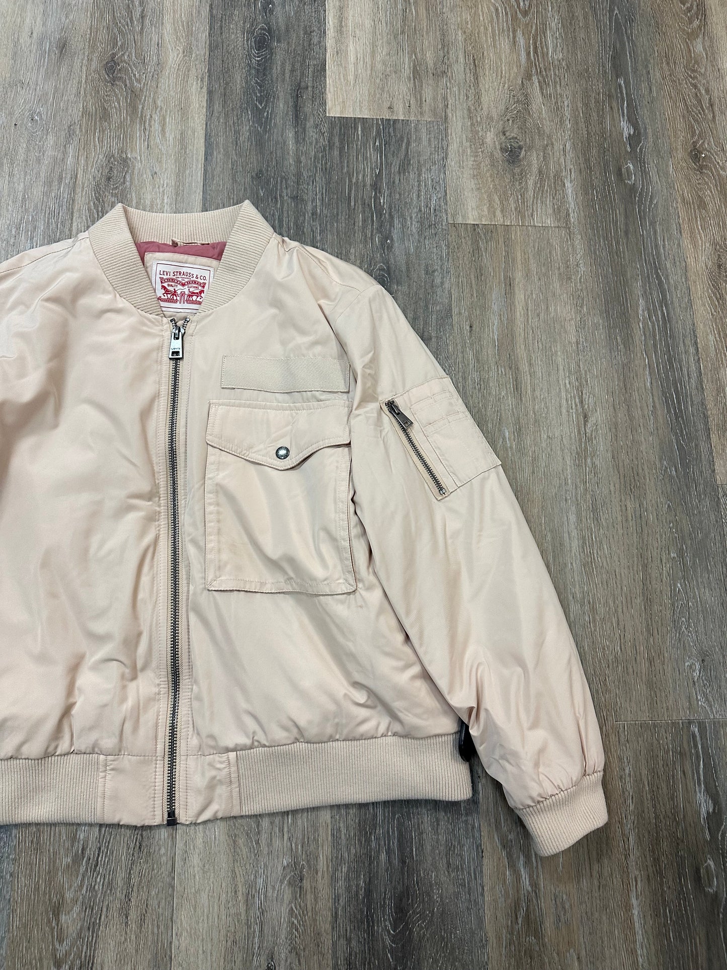 Jacket Puffer & Quilted By Levis In Cream, Size: Xxl