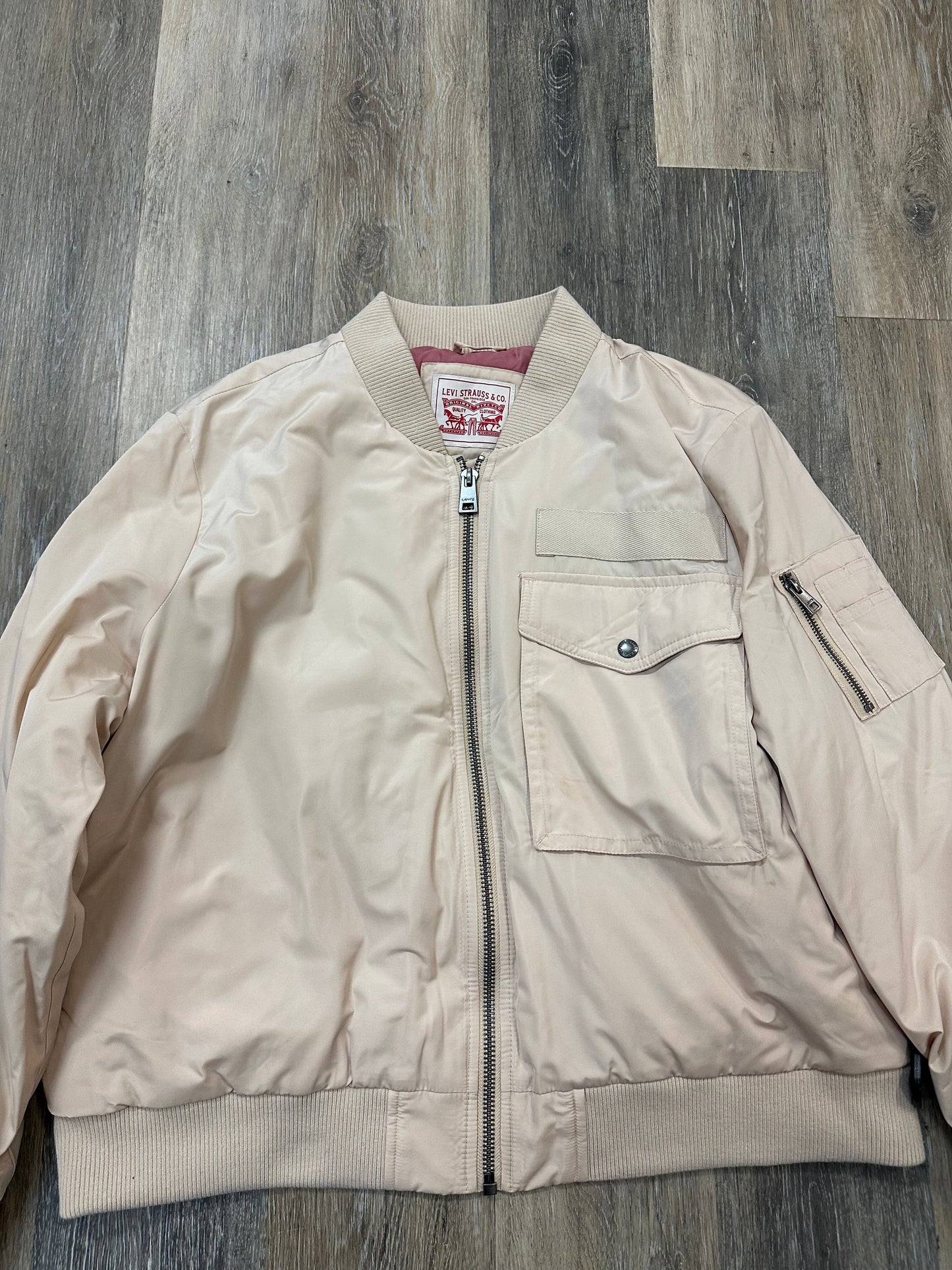 Jacket Puffer & Quilted By Levis In Cream, Size: Xxl