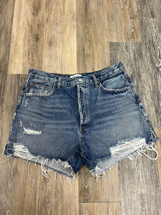 Blue Denim Shorts Designer Agolde, Size 12/31