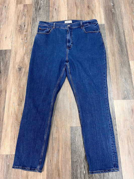 Jeans Straight By Abercrombie And Fitch In Blue Denim, Size: 18