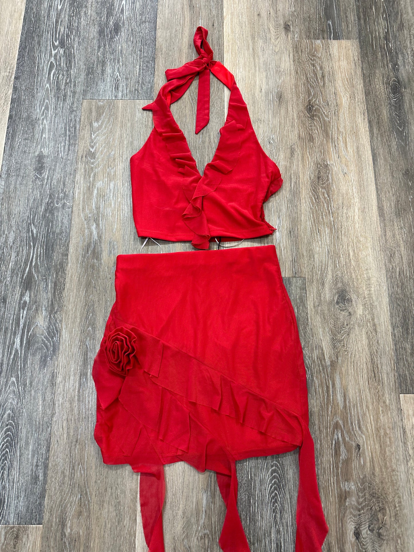 Skirt Set 2pc By Hello Molly In Red, Size: Xs