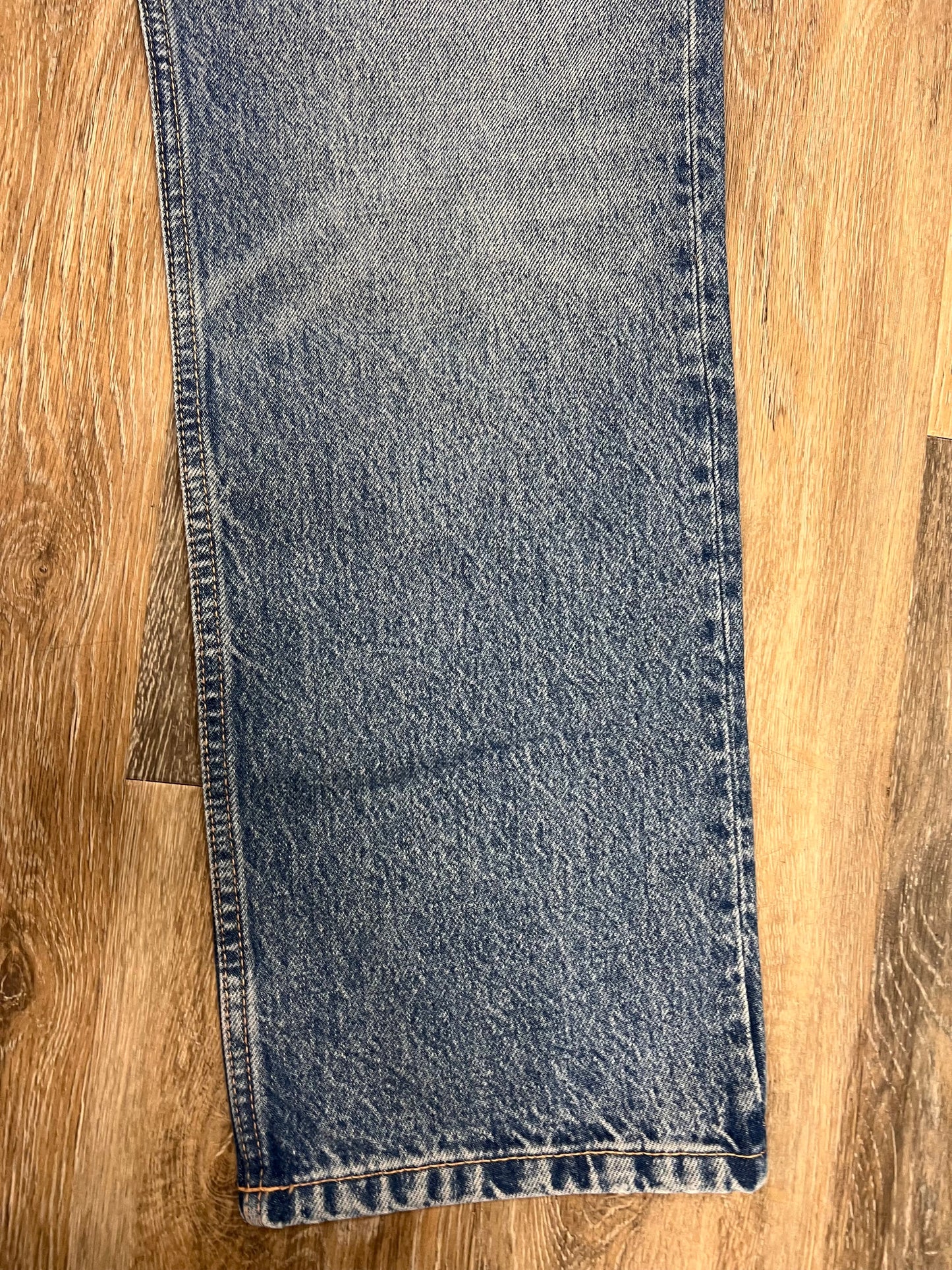 Jeans Straight By Zara In Blue Denim, Size: 12