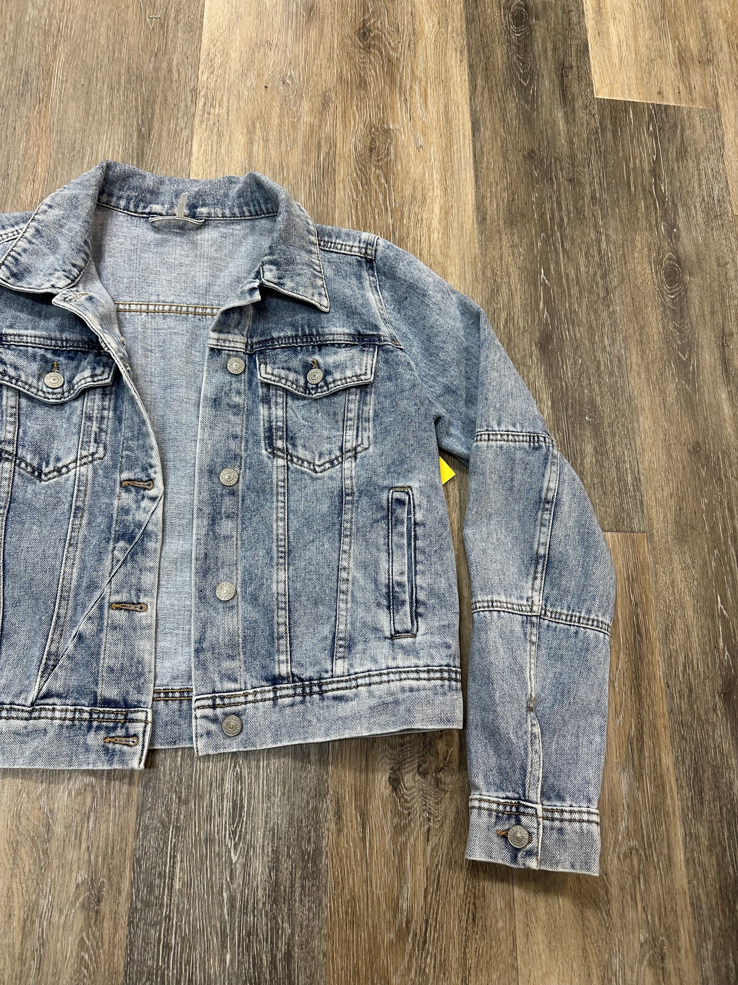 Jacket Denim By Free People In Blue Denim, Size: M