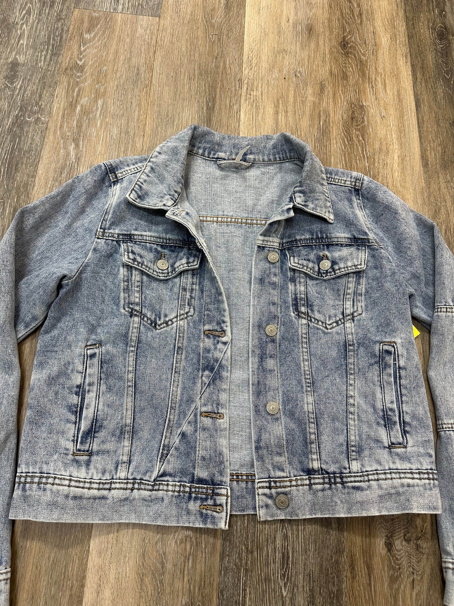 Jacket Denim By Free People In Blue Denim, Size: M