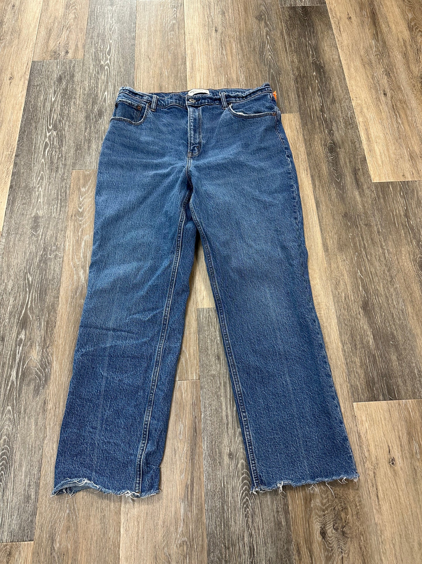 Jeans Straight By Abercrombie And Fitch In Blue Denim, Size: 14p