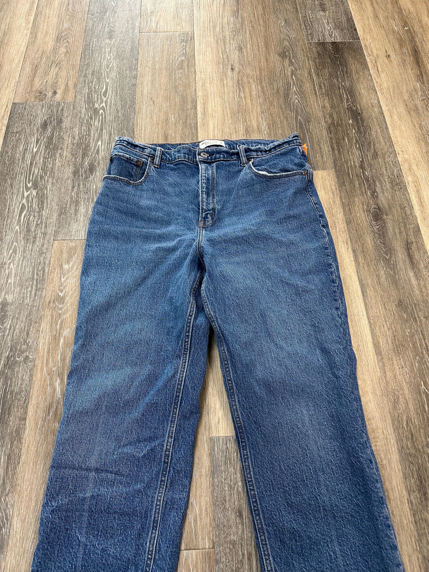 Jeans Straight By Abercrombie And Fitch In Blue Denim, Size: 14p