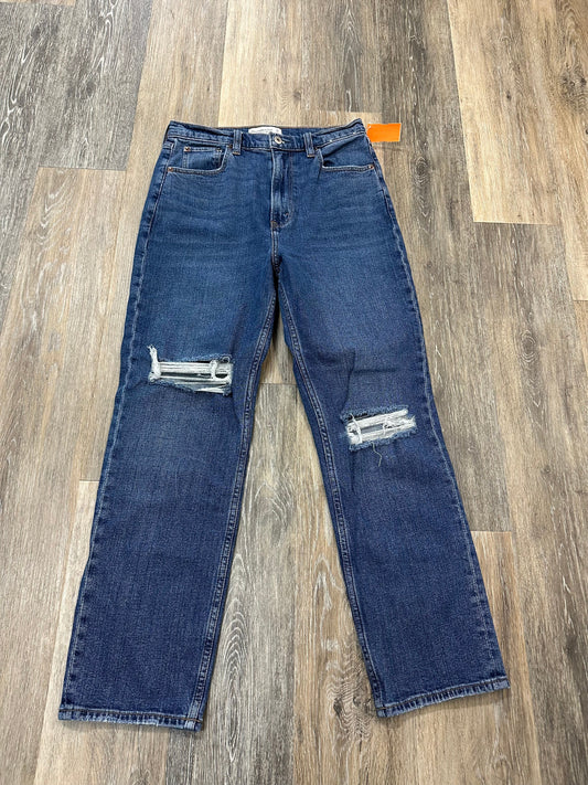 Jeans Straight By Abercrombie And Fitch In Blue Denim, Size: 6