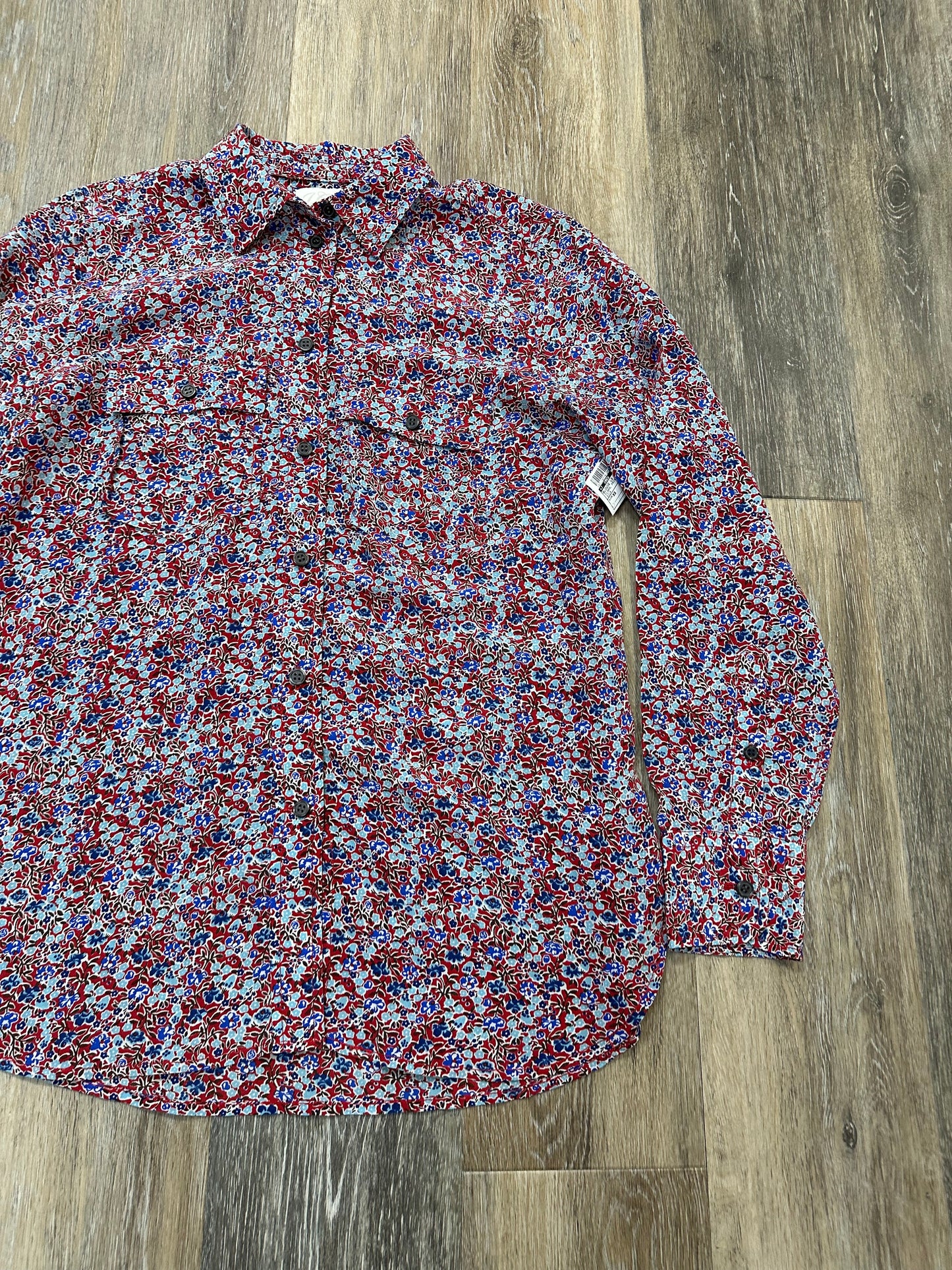 Blouse Long Sleeve By J. Crew In Floral Print, Size: Xs