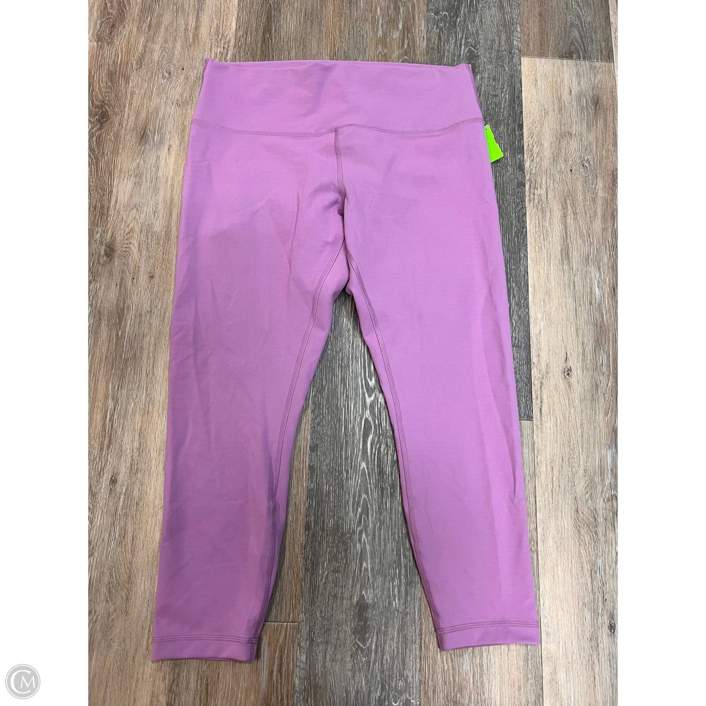 Athletic Crop Leggings By Lululemon In Purple, Size: 16