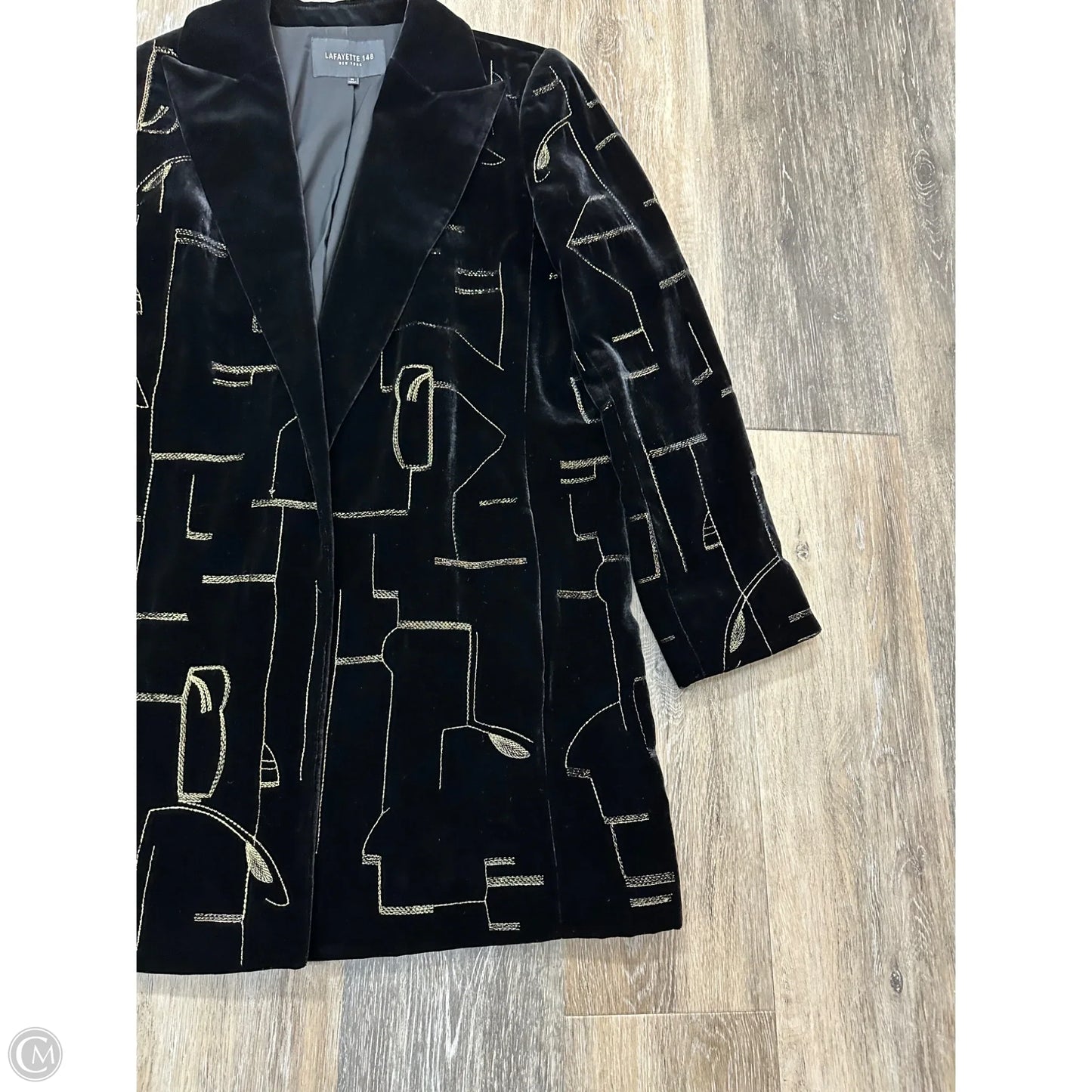 Blazer Designer By Lafayette 148 In Black, Size: M