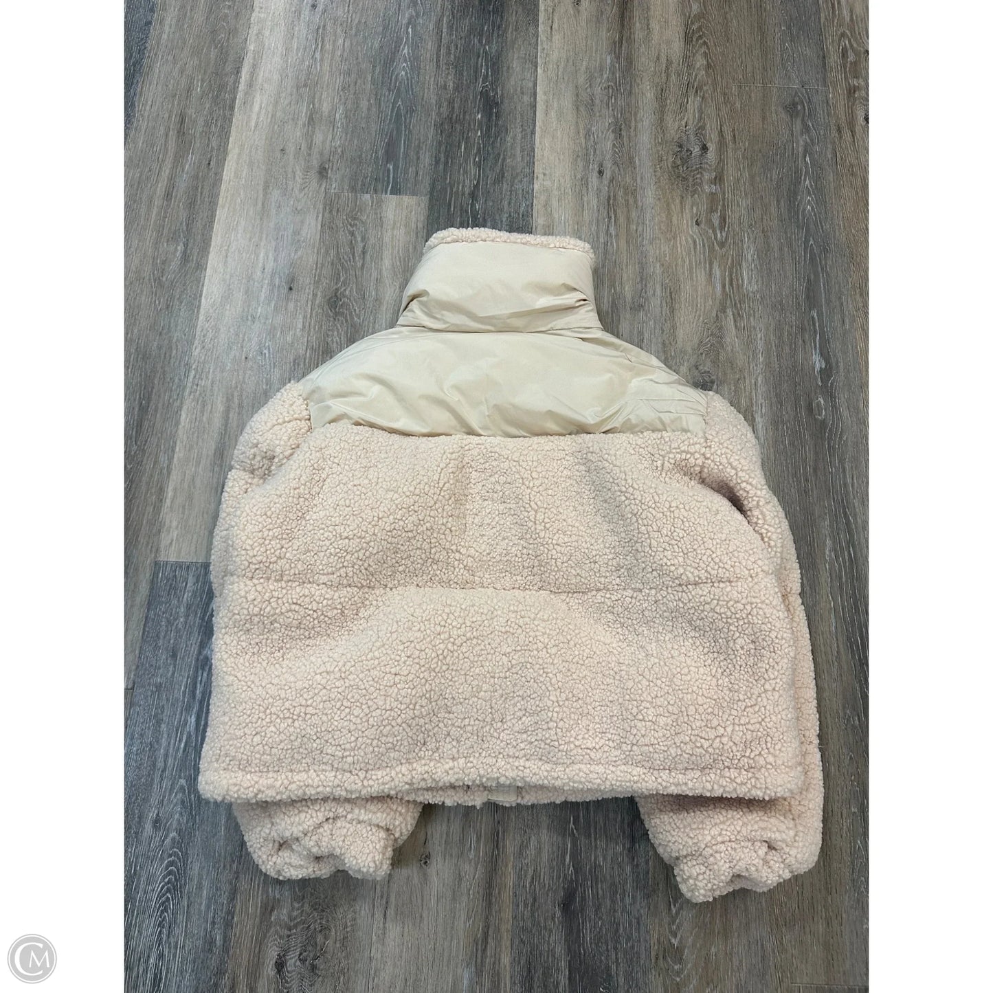 Coat Puffer & Quilted By Sixth June In Cream, Size: M