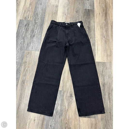 Jeans Wide Leg By Abercrombie And Fitch In Black Denim, Size: 6p