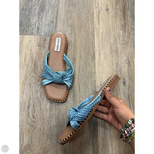 Sandals Flats By Steve Madden In Blue, Size: 7.5