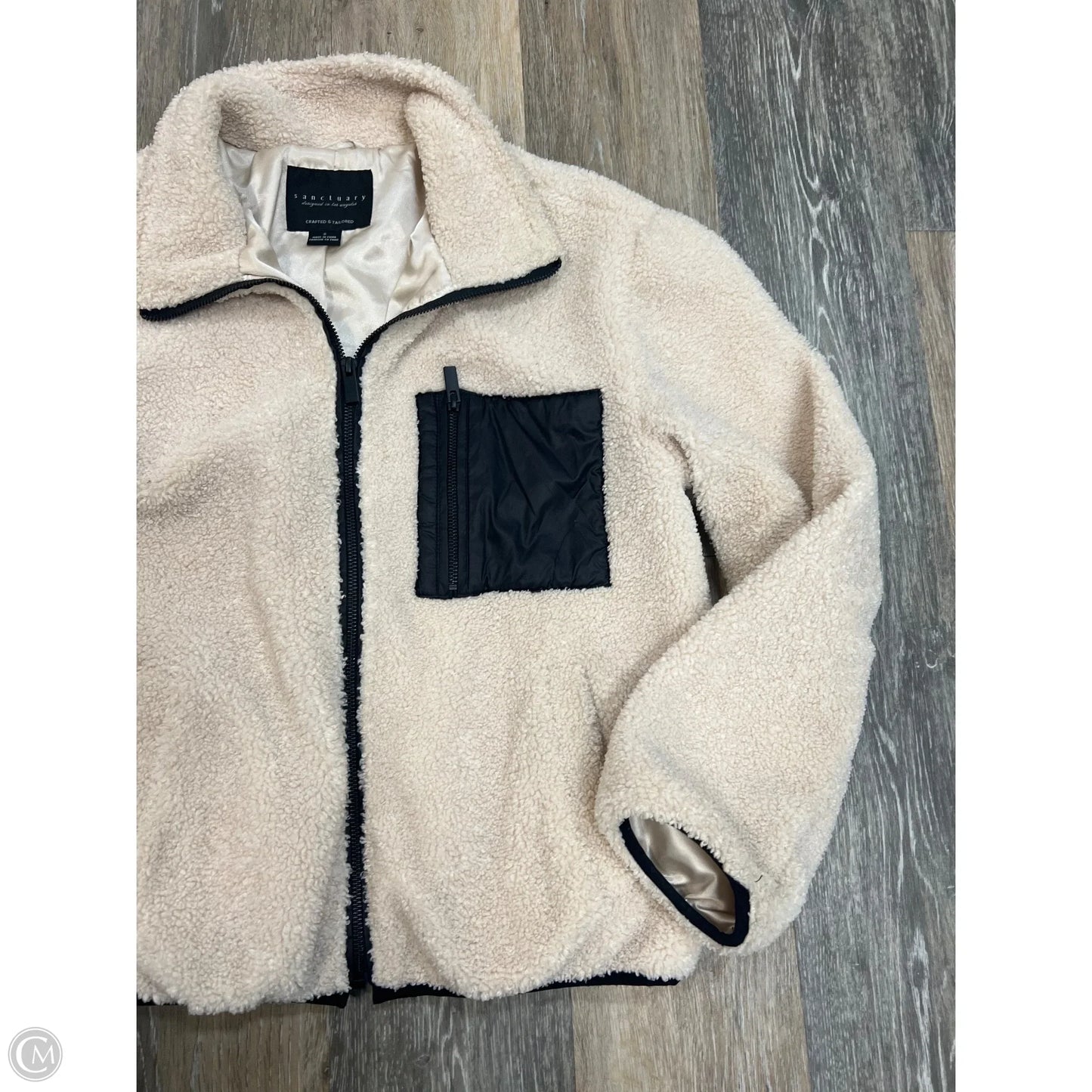 -Jacket Faux Fur & Sherpa By Sanctuary In Cream, Size: S