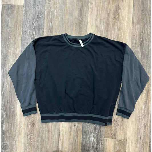 Athletic Sweatshirt Crewneck By Glyder In Black, Size: L