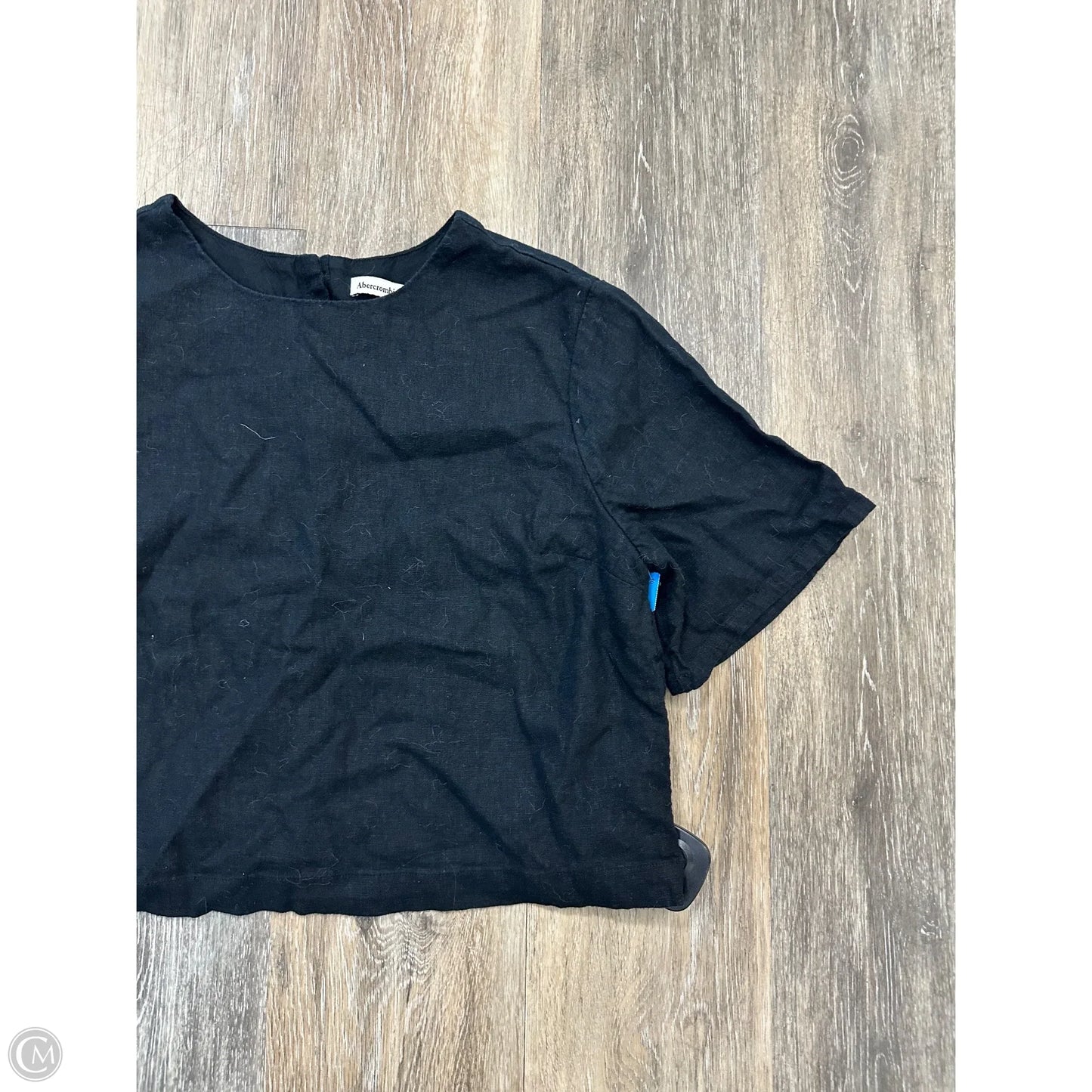 Blouse Short Sleeve By Abercrombie And Fitch In Black, Size: S