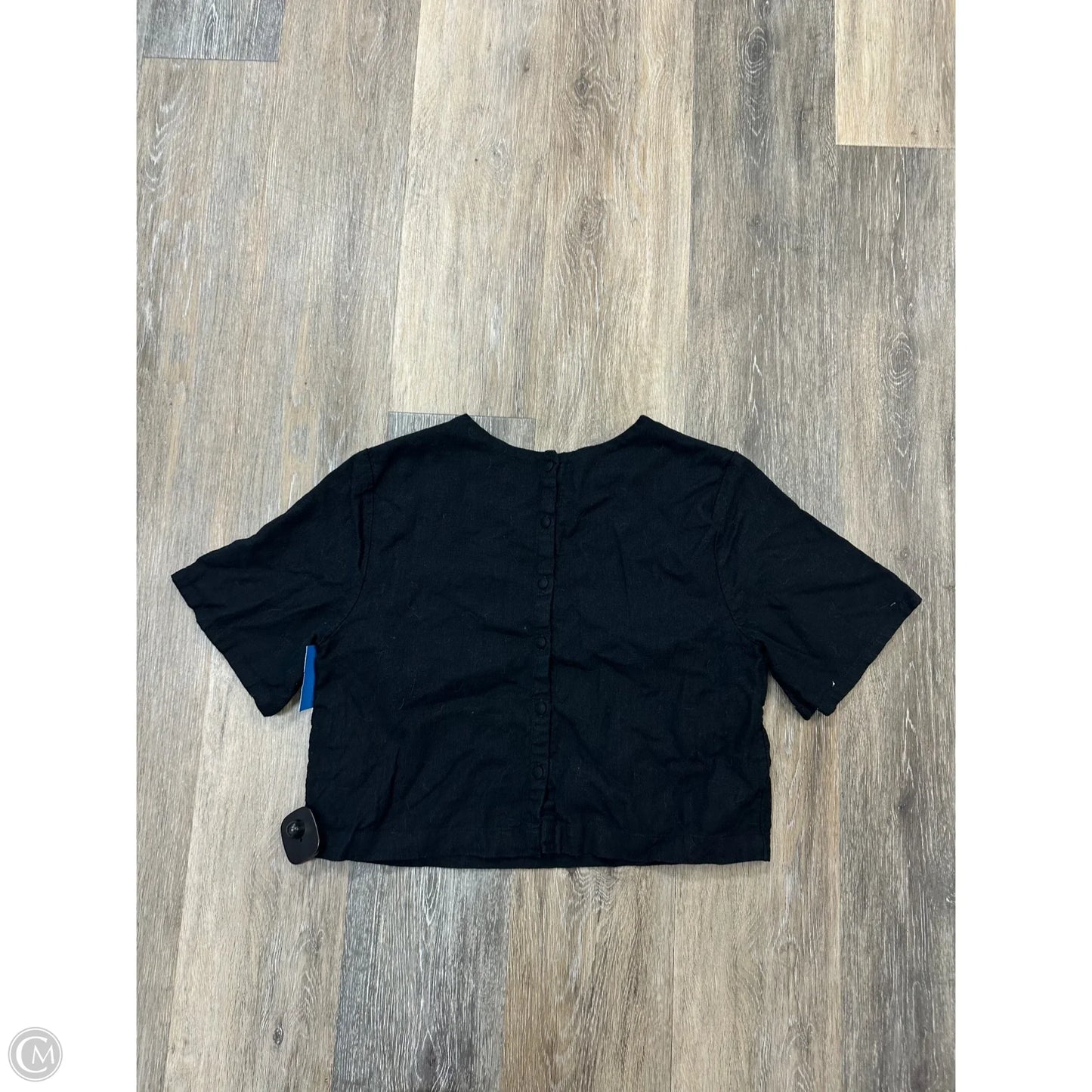 Blouse Short Sleeve By Abercrombie And Fitch In Black, Size: S