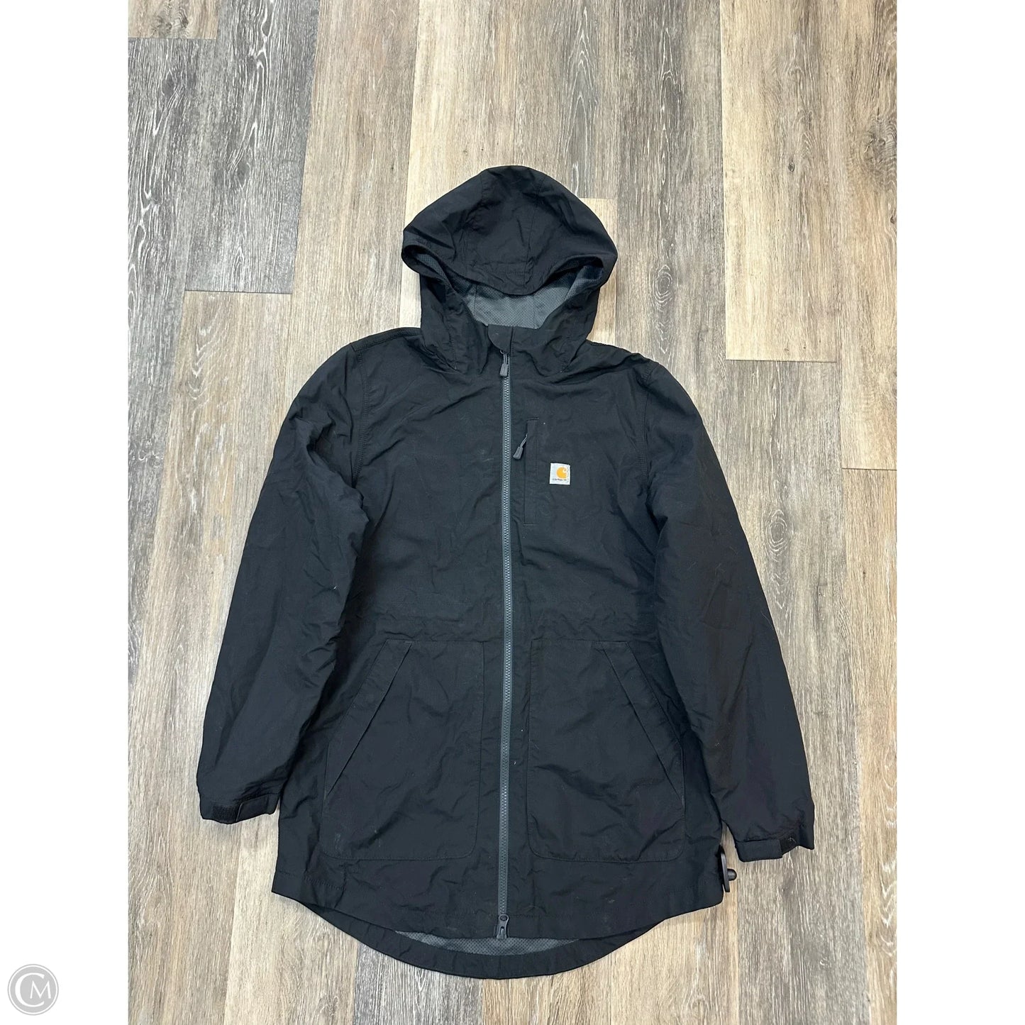 Jacket Windbreaker By Carhartt In Black, Size: M