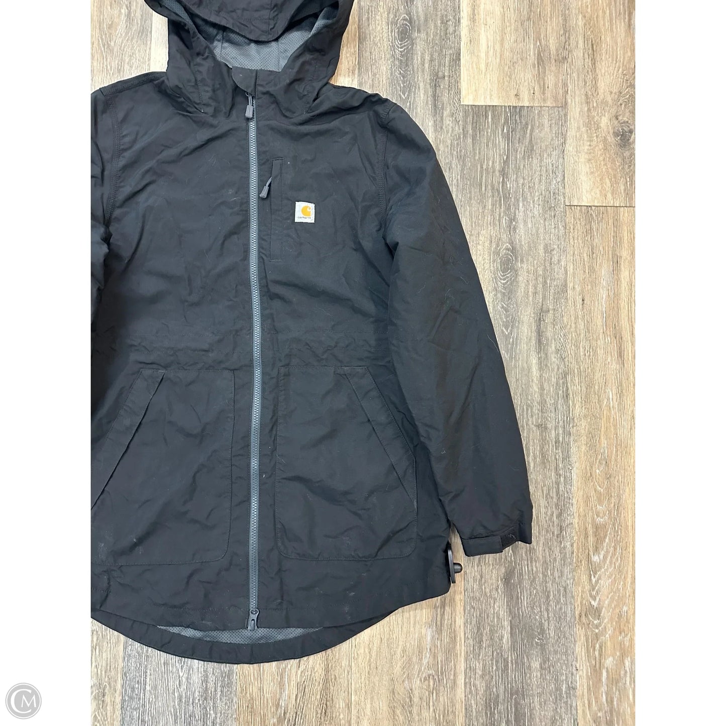 Jacket Windbreaker By Carhartt In Black, Size: M