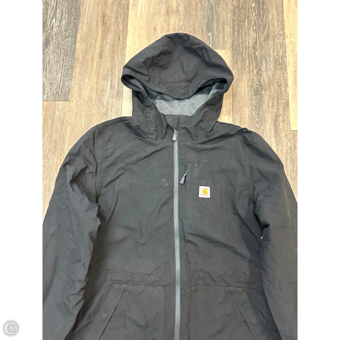 Jacket Windbreaker By Carhartt In Black, Size: M