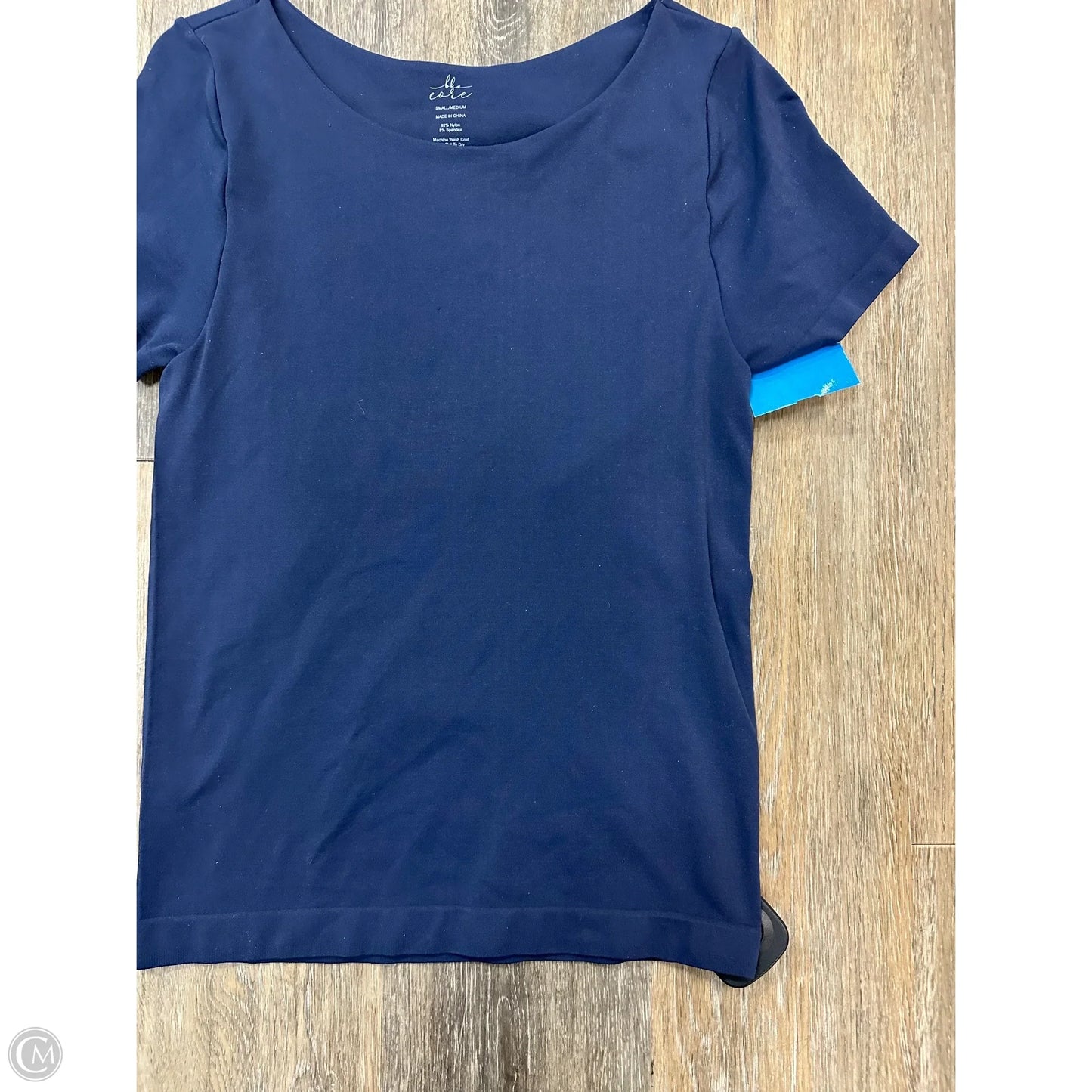 Top Short Sleeve By Bke In Navy, Size: S