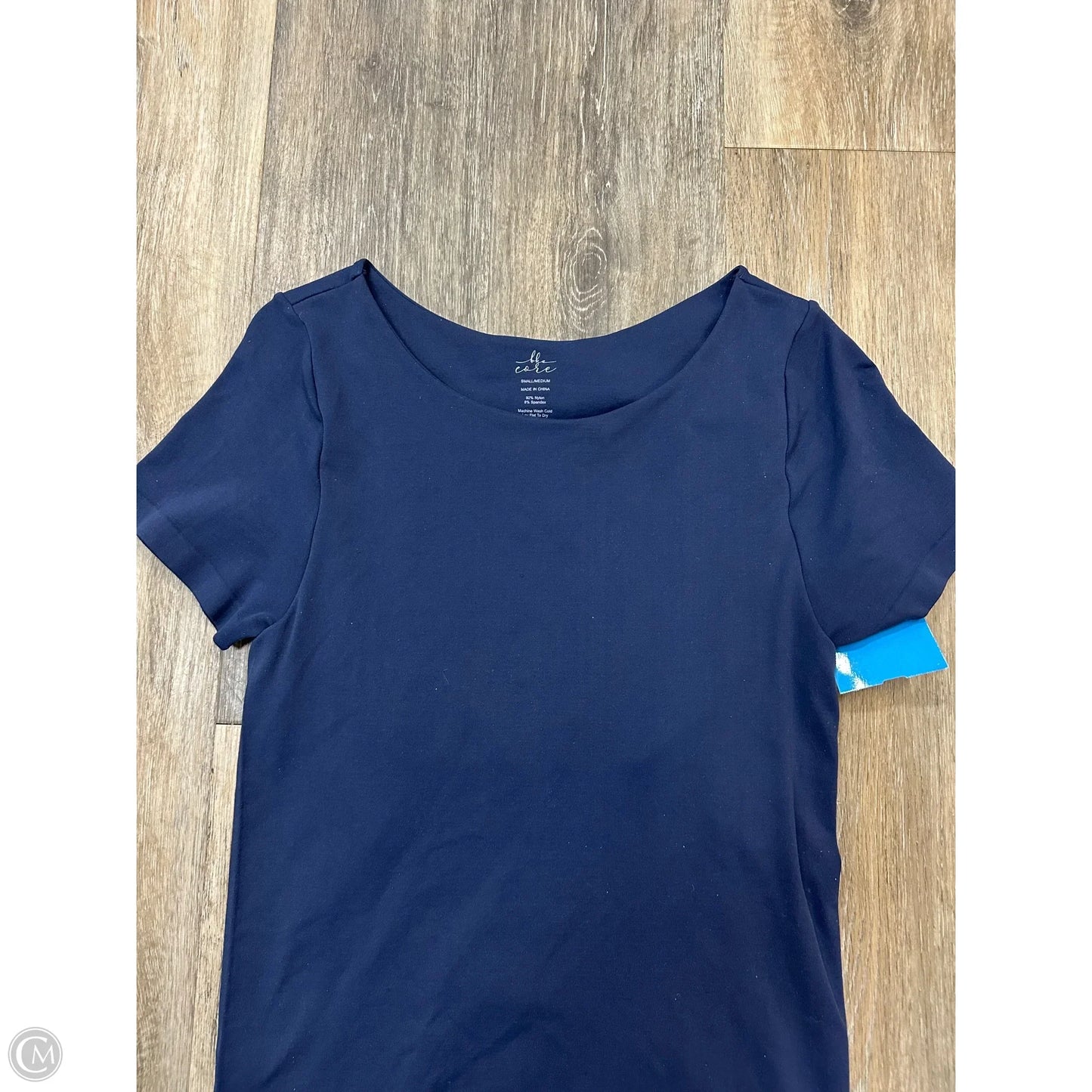 Top Short Sleeve By Bke In Navy, Size: S